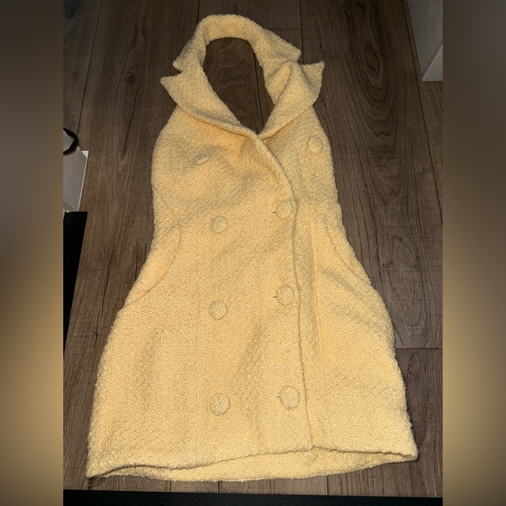 Women's Yellow Double-Breasted dress